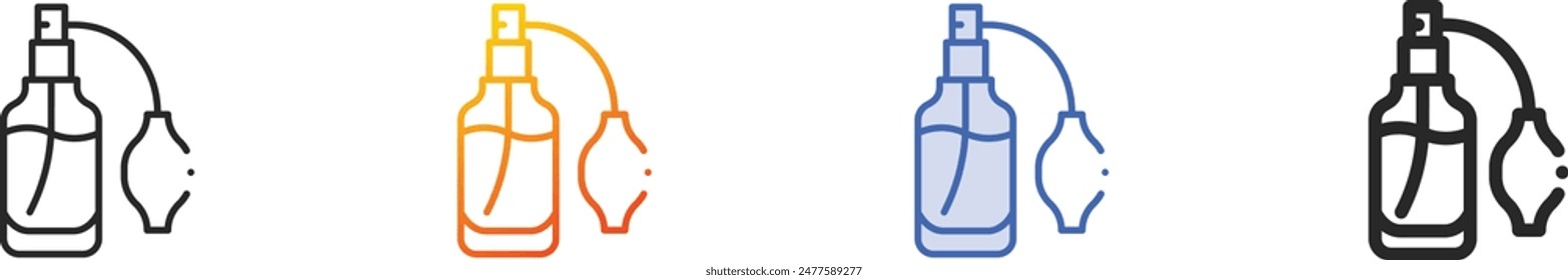 cologne icon.Thin Linear, Gradient, Blue Stroke and bold Style Design Isolated On White Background