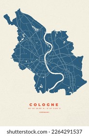 Cologne Map Poster and Flyer	