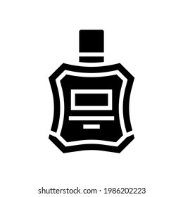 cologne perfume after shaving glyph icon vector. cologne perfume after shaving sign. isolated contour symbol black illustration