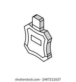 Kölner Parfüm nach der Rasierung isometrische Ikone Vektorgrafik. Kölner Parfüm nach dem Rasierzeichen. Isolierte Symboldarstellung