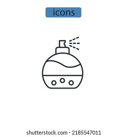 Cologne and Perfume icons  symbol vector elements for infographic web