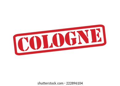 COLOGNE Red Rubber Stamp vector over a white background.