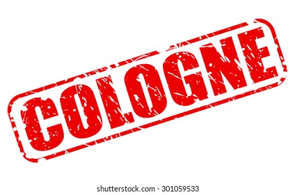 Cologne red stamp text on white