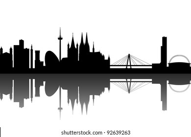 Cologne silhouette abstract