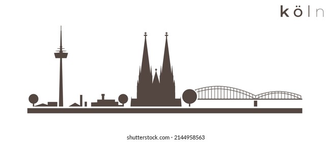 Cologne Simple Monochrome Stylish Skyline