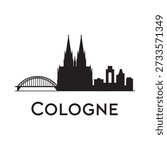 Cologne skyline featuring the cathedral and a bridge in silhouette