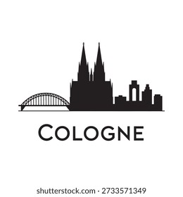 Cologne skyline featuring the cathedral and a bridge in silhouette