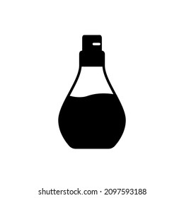 Cologne Spray Icon in black flat glyph, filled style isolated on white background