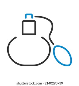 Icono de pulverización de Colonia. Contorno de negrita editable con diseño de relleno de color. Ilustración vectorial.
