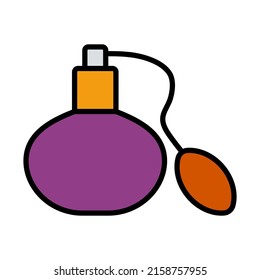 Cologne Spray Icon. Editable Bold Outline With Color Fill Design. Vector Illustration.