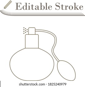 Cologne Spray Icon. Editable Stroke Simple Design. Vector Illustration.