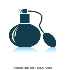 Icono de pulverización de Colonia. Diseño de reflexión de sombra. Ilustración vectorial.