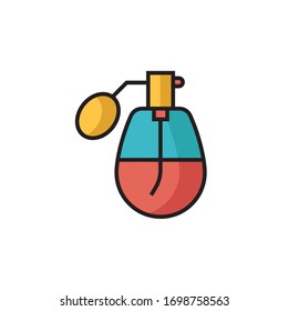 Vektorillustration-Illustration mit Kölner Spray-Icon gefüllt mit Umriss-Design. einzeln auf weißem Hintergrund