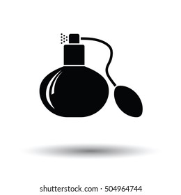 Cologne spray icon. White background with shadow design. Vector illustration.
