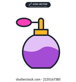 cologne spray. perfume bottles icon symbol template for graphic and web design collection logo vector illustration