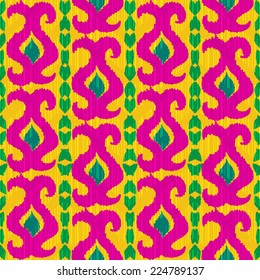 Cololrful ikat seamless pattern