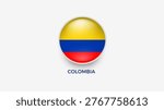 Colombia 3d flag vector illustrator