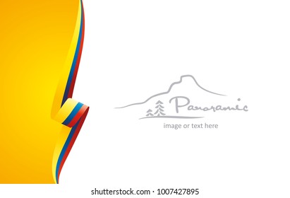 Colombia abstract brochure cover poster background vector