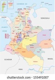 colombia administrative map