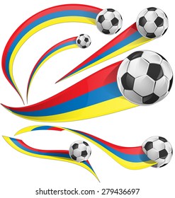 fondo colombia con balón de fútbol