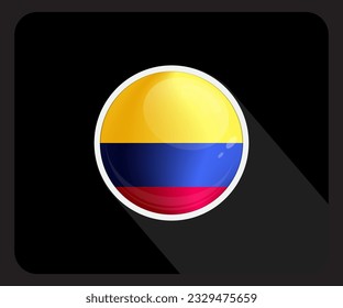 Colombia Circle Glossy Pride Flag Icon
