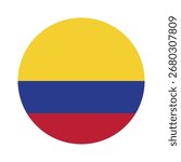 Colombia
Circular Circle Flag Icon Symbol Nation Country World