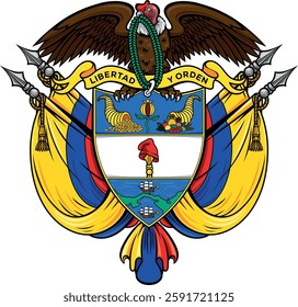 Colombia Coat of Arms vector illustration