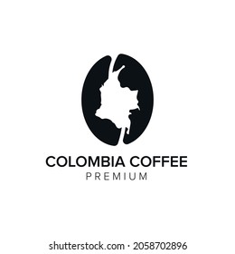 colombia coffee logo icon vector template