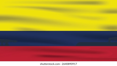 Colombia Country Flag 3d. Official Colombia Flag With Original Color and Size Proportion