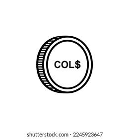 Colombia Currency Symbol, Colombian Peso Icon, COP Sign. Vector Illustration