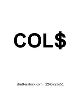 Colombia Currency Symbol, Colombian Peso Icon, COP Sign. Vector Illustration