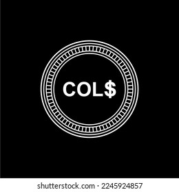 Colombia Currency Symbol, Colombian Peso Icon, COP Sign. Vector Illustration