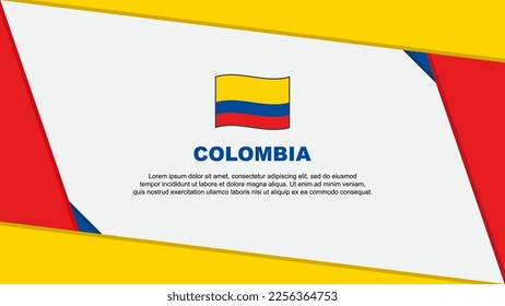 Colombia Flag Abstract Background Design Template. Colombia Independence Day Banner Cartoon Vector Illustration. Colombia Independence Day