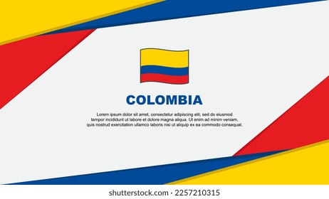 Colombia Flag Abstract Background Design Template. Colombia Independence Day Banner Cartoon Vector Illustration. Colombia
