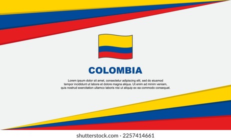 Colombia Flag Abstract Background Design Template. Colombia Independence Day Banner Cartoon Vector Illustration. Colombia Design