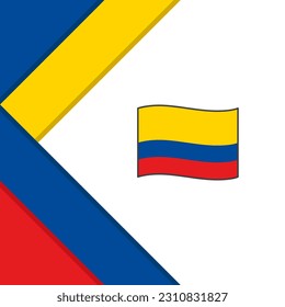 Colombia Flag Abstract Background Design Template. Colombia Independence Day Banner Social Media Post. Colombia Illustration