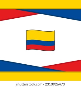 Colombia Flag Abstract Background Design Template. Colombia Independence Day Banner Social Media Post. Colombia Vector