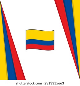 Colombia Flag Abstract Background Design Template. Colombia Independence Day Banner Social Media Post. Colombia Flag