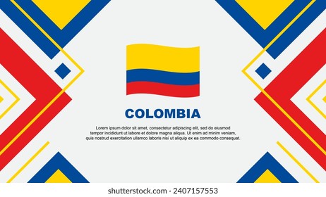 Colombia Flag Abstract Background Design Template. Colombia Independence Day Banner Wallpaper Vector Illustration. Colombia Illustration