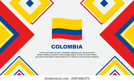 Colombia Flag Abstract Background Design Template. Colombia Independence Day Banner Wallpaper Vector Illustration. Colombia Independence Day