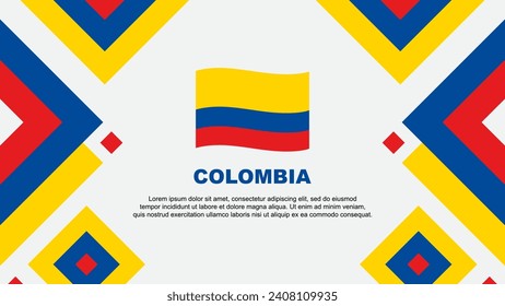 Colombia Flag Abstract Background Design Template. Colombia Independence Day Banner Wallpaper Vector Illustration. Colombia Template