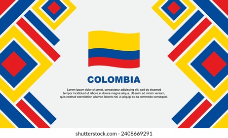 Colombia Flag Abstract Background Design Template. Colombia Independence Day Banner Wallpaper Vector Illustration. Colombia