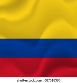 Colombia flag background. Vector illustration.