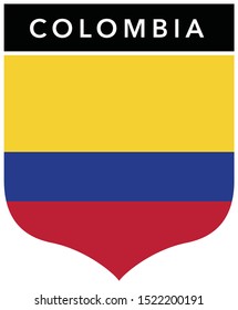 Colombia Flag Badge Patch Design