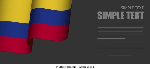 colombia flag banner rectangle background,colombia dark mode black tone wallpaper,website banner colombia black and white tone with grey text.