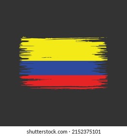 Colombia Flag Brush. National Flag