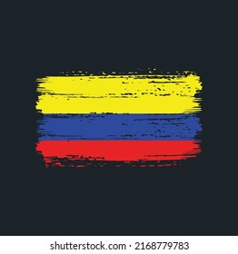 Colombia Flag Brush. National Flag