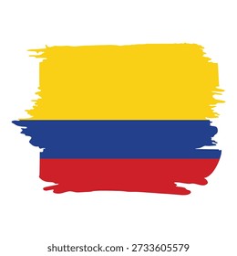 Colombia Flag Brush Stroke Colombia Flag