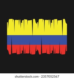 Bandera de Colombia con vector de pincel Ilustración