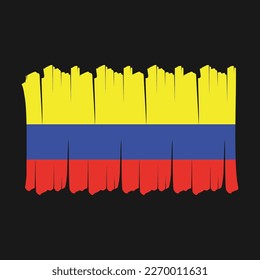 Diseño del vector del pincel de bandera de Colombia